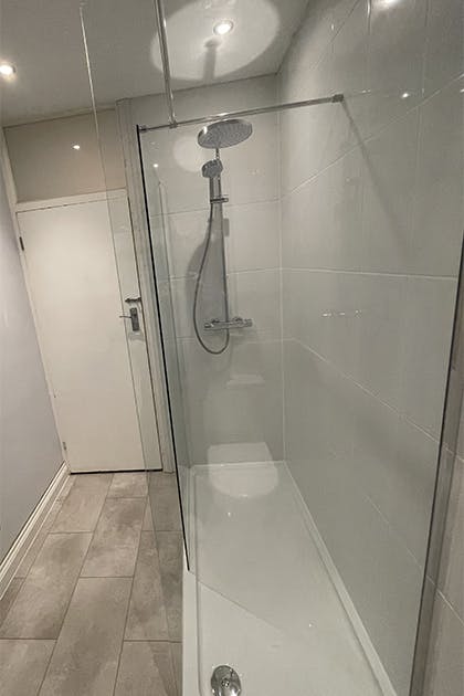 New shower installed